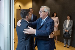 Президент України Володимир Зеленський зустрівся з Президентом Європейської Комісії Жаном-Клодом Юнкером, Брюссель 04 червня 2019 року