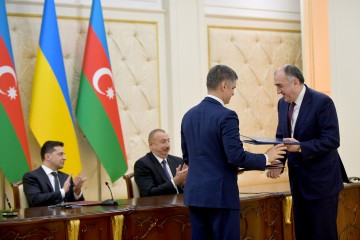 Bilateral documents were signed in the presence of the Presidents of Ukraine and Azerbaijan