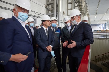 Президент проінспектував будівництво четвертого гідроагрегату на Дністровській ГАЕС