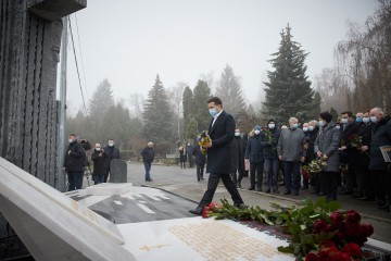 On the anniversary of Leonid Kadeniuk's return from space, the President took part in the unveiling of a monument to the first astronaut of independent Ukraine
