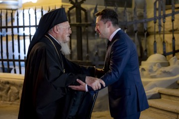 Volodymyr Zelenskyy met with Ecumenical Patriarch Bartholomew who is on a visit to Ukraine