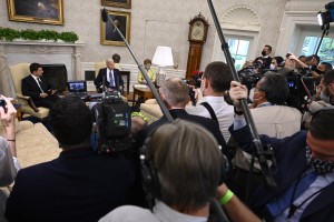 У межах робочого візиту до Сполучених Штатів Америки Президент України Володимир Зеленський зустрівся з Президентом США Джозефом Байденом, 1 вересня 2021 року