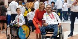 Президент України Володимир Зеленський разом з дружиною Оленою зустрівся зі спортсменами української збірної на ХVI літніх Паралімпійських іграх – 2020 у Токіо та відзначив їх державними нагородами, 17 вересня 2021 року.
