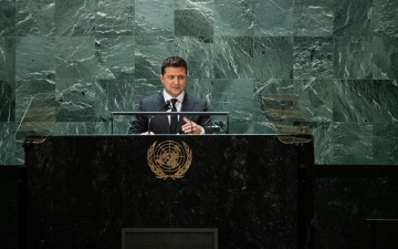 Виступ Президента України Володимира Зеленського на загальних дебатах 76-ї сесії Генеральної Асамблеї ООН