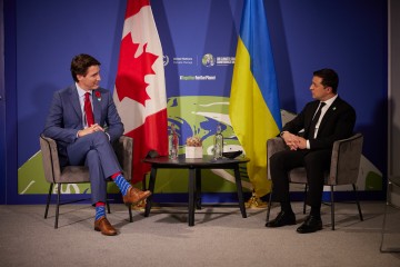 Volodymyr Zelenskyy had a meeting with Justin Trudeau