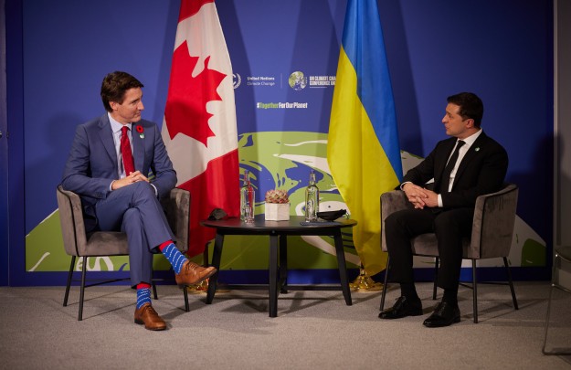 Volodymyr Zelenskyy had a meeting with Justin Trudeau