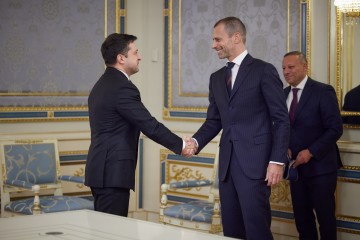 Volodymyr Zelenskyy met with the UEFA President