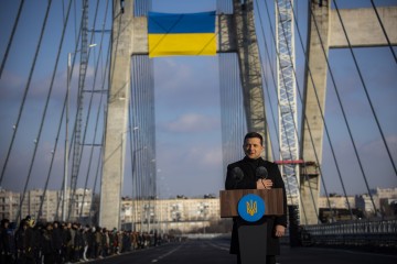 On the Day of Unity, a cable-stayed bridge across the Dnieper was opened in Zaporizhzhia with the participation of Volodymyr Zelenskyy