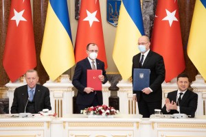 У присутності Президента України Володимира Зеленського та Президента Турецької Республіки Реджепа Таїпа Ердогана у Києві укладено Угоду про вільну торгівлю між Україною й Туреччиною, 3 лютого 2022 року. 