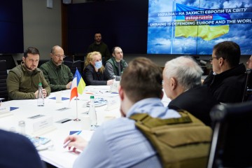 Volodymyr Zelenskyy met with the heads of governments of Poland, the Czech Republic and Slovenia in Kyiv