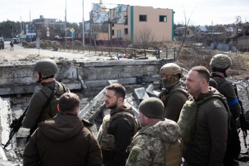 Volodymyr Zelenskyy visited Bucha, where he talked to local residents and journalists