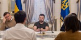 Президент України Володимир Зеленський провів зустріч з федеральним міністром закордонних справ Німеччини Анналеною Бербок і міністром закордонних справ Нідерландів Вопке Гукстрою, які відвідують нашу країну, 10 травня 2022 року.