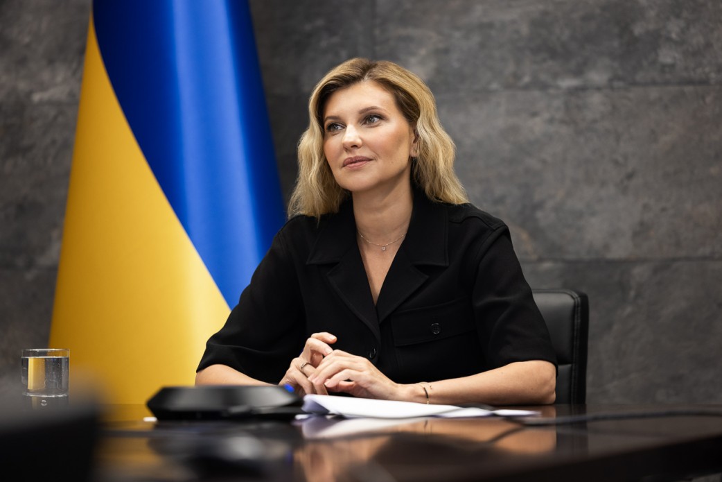 Olena Zelenska holds video conversations with wives of heads of states and governments of Belgium, Austria, North Macedonia, Spain, Serbia — Official website of the President of Ukraine