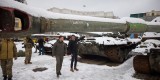 Президент України Володимир Зеленський і Прем’єр-міністр Великої Британії Ріші Сунак, який перебуває в нашій країні з візитом, ушанували пам’ять українських захисників та оглянули виставку знищеної військової техніки російських окупантів, яку розгорнуто на Михайлівській площі, 19 листопада 2022 року. 