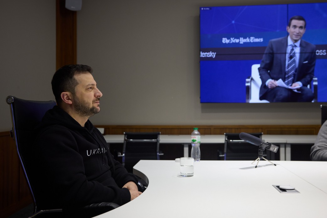 President of Ukraine Volodymyr Zelensky took part in the format of video connect...