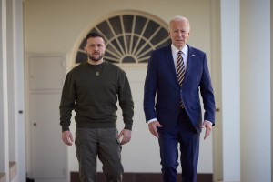 У межах візиту до Сполучених Штатів Америки Президент України Володимир Зеленський провів зустріч із Президентом США Джозефом Байденом, 22 грудня 2022 року. 
