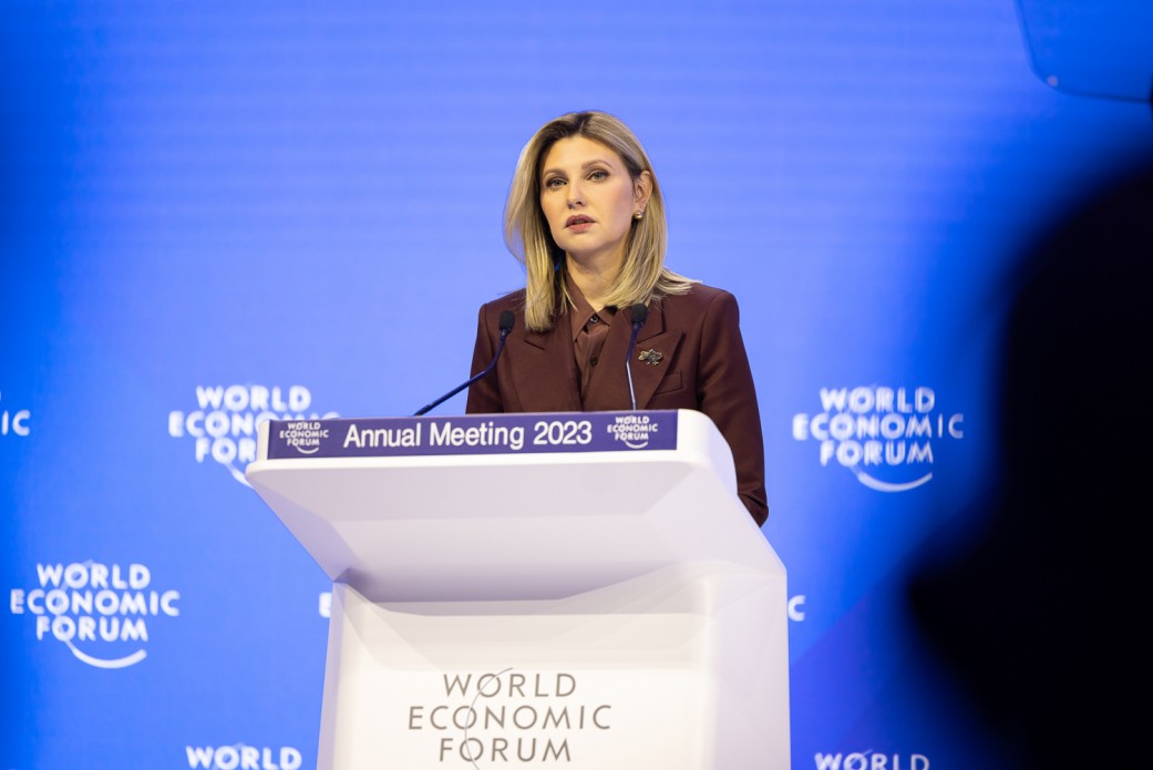 Olena Zelenska presented the Ukrainian Peace Formula at the World Economic Forum in Davos — Official website of the President of Ukraine