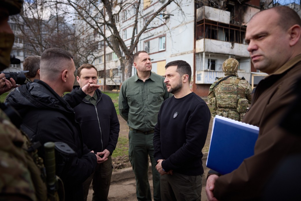 Während seiner Arbeitsreise in die Region Zaporizhzhya inspizierte Präsident der...