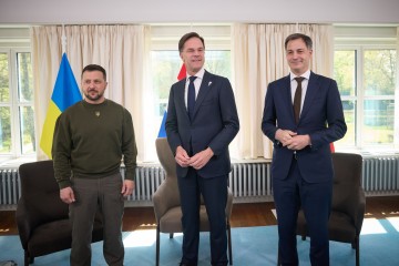 President of Ukraine following the negotiations with Prime Ministers of the Netherlands and Belgium: We are meeting in The Hague to bring peace closer and restore justice