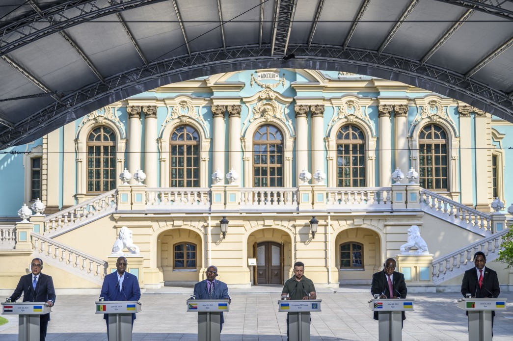 Prezydent Ukrainy Volodymyr Zelensky odbył spotkanie z prezydentem Unii Wysp Kom...