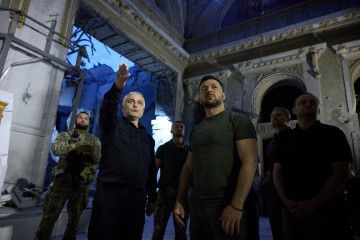 In Odesa, President viewed the damage to Spaso-Preobrazhensky Cathedral caused by Russian terrorist shelling