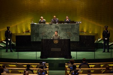 Сьогодні людство має діяти в повній солідарності, щоб урятувати життя – виступ Президента Володимира Зеленського під час загальних дебатів Генеральної Асамблеї ООН