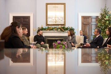 President of Ukraine met with U.S. Vice President Kamala Harris in the White House