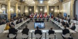 Президент України Володимир Зеленський звернувся у відеоформаті до лідерів країн Європейського Союзу та США, які зібралися в Парижі на саміт щодо підтримки України, 26 лютого 2024 року. 
