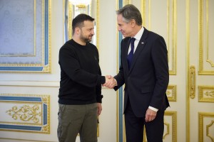 Президент України Володимир Зеленський зустрівся з державним секретарем США Ентоні Блінкеном у Києві, 14 травня 2024 року.