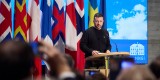Президент України Володимир Зеленський під час виступу на 76-й сесії Північної ради, 29 жовтня 2024 року.