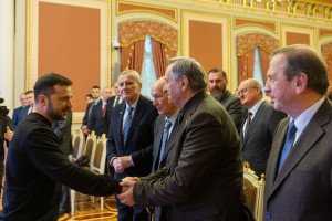 Президент Володимир Зеленський зустрівся з лауреатами Національної премії України імені Бориса Патона, 10 грудня 2024 року.