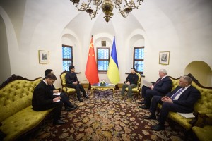 Президент Володимир Зеленський прийняв вірчі грамоти від новопризначених послів Китаю, Саудівської Аравії та Сербії в Україні, 23 грудня 2024 року.