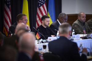 Президент Володимир Зеленський взяв участь у засіданні Контактної групи з питань оборони України у форматі «Рамштайн», 9 січня 2025 року.