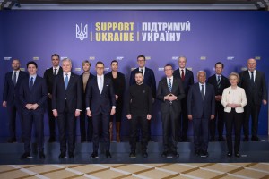 У Києві під головуванням Президента Володимира Зеленського відбулося засідання «Підтримуй Україну» з нагоди 3-х роковин повномасштабного вторгнення РФ, 24 лютого 2025 року.