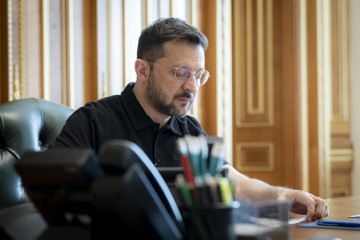 Volodymyr Zelenskyy Holds a Phone Conversation with Friedrich Merz