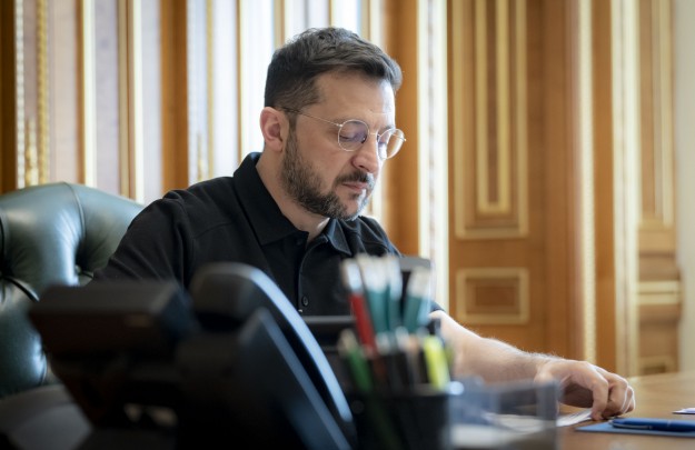 Volodymyr Zelenskyy Holds a Phone Conversation with Friedrich Merz