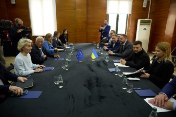 Volodymyr Zelenskyy Meets with Presidents of the European Council and the European Commission