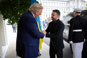 У Вашингтоні Президент України Володимир Зеленський зустрівся з Президентом Сполучених Штатів Америки Дональдом Трампом, 18 серпня 2025 року.