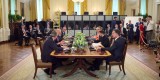 У Вашингтоні відбулися переговори лідерів України, США, Франції, Фінляндії, Німеччини, Великої Британії, Італії, ЄС і НАТО, 18 серпня 2025 року.