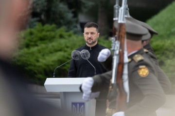 The President of Ukraine Takes Part in the Ceremony of Raising Ukraine’s National Flag