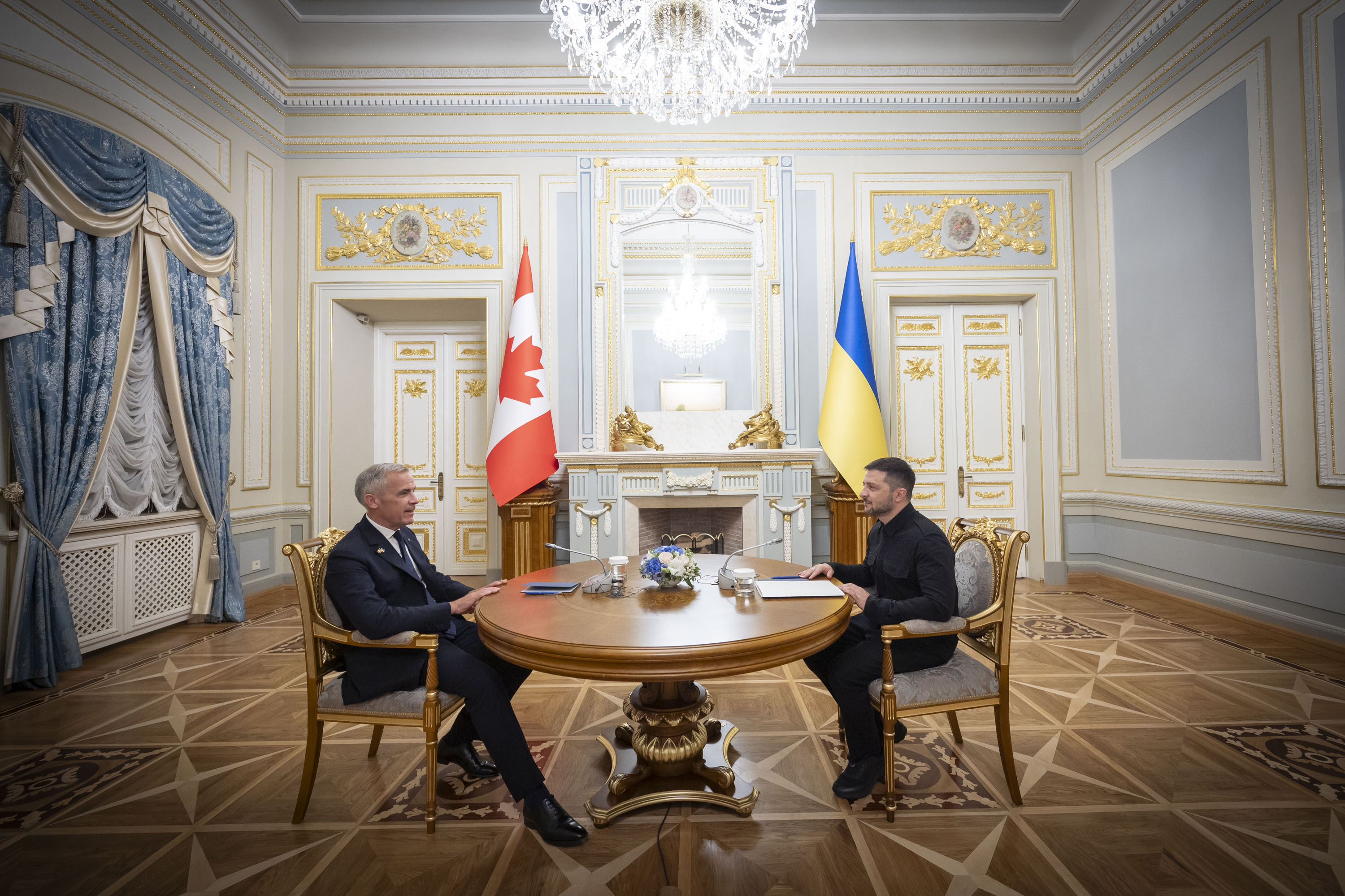 Зустріч Президента України Володимир Зеленського та Прем’єр-міністра Канади Марка Карні в Києві, 24 серпня 2025 року.