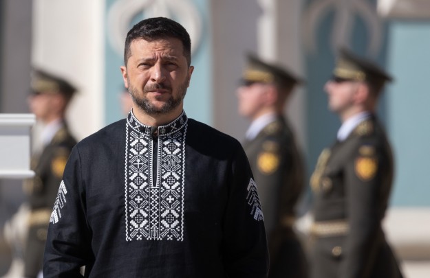 On the 34th Anniversary of the Restoration of Ukraine’s Independence, Volodymyr Zelenskyy and First Lady Olena Zelenska Took Part in Ceremonial Events on Sophia Square