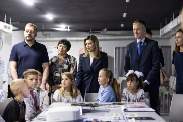 First Lady of Ukraine Visited New Shelters in Schools and Kindergartens of the Chernihiv Region, Established by the Olena Zelenska Foundation