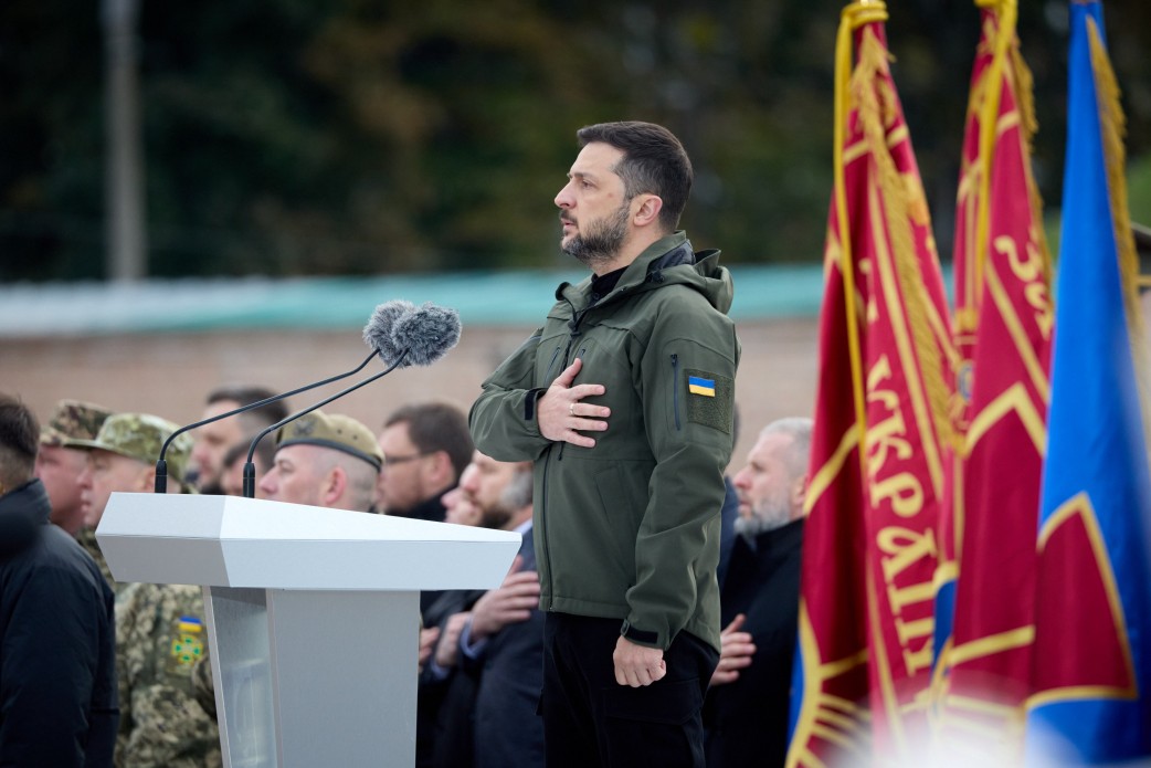 In occasione del giorno dei difensori e dei difensori dell'Ucraina, il president...