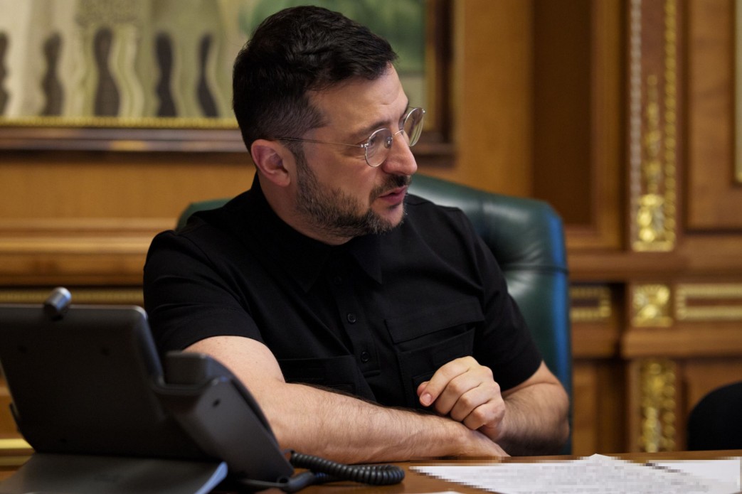 President of Ukraine Volodymyr Zelensky has a telephone conversation with Canada...