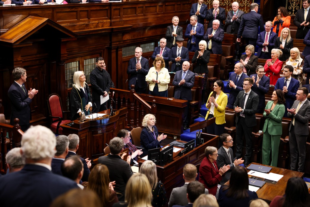 Виступ Президента України перед членами Сенату й Дойлу парламенту Ірландії, 2 грудня 2025 року.