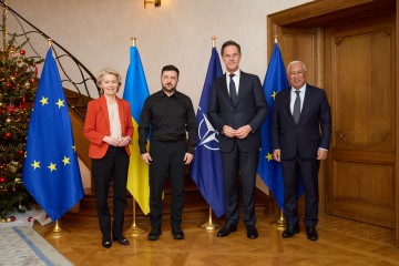 President Discussed Work on the Peace Framework and Its Key Provisions with Mark Rutte, António Costa, and Ursula von der Leyen