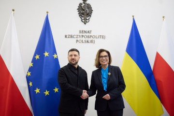 У Варшаві Володимир Зеленський зустрівся з маршалкинею Сенату Польщі