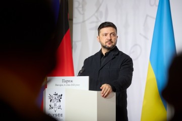 Заява Президента України під час спільного з Емманюелем Макроном, Кіром Стармером, Фрідріхом Мерцом, Стівеном Віткоффом і Джаредом Кушнером спілкування з медіа