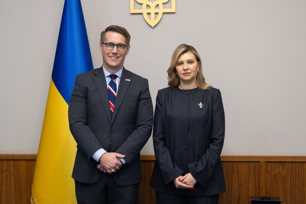 The First Lady of Ukraine Olena Zelenska took part in a meeting with the US Assi...